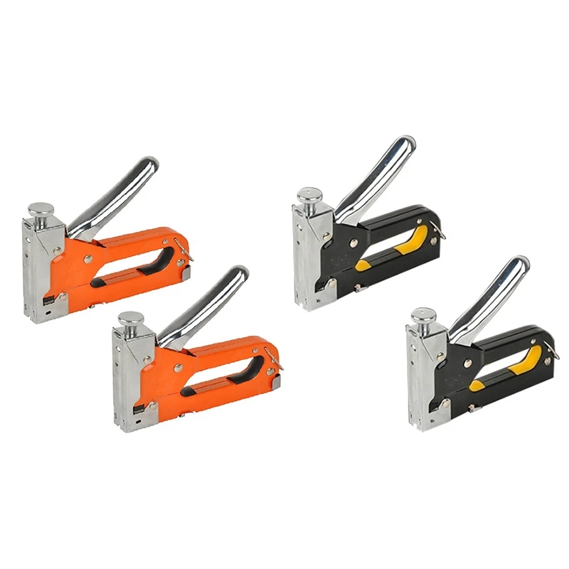 2 Piece 1 Nailer Stapler 80 Staple Wood Tool Hand In Fix Tool Stainless Stapler Tool Orange