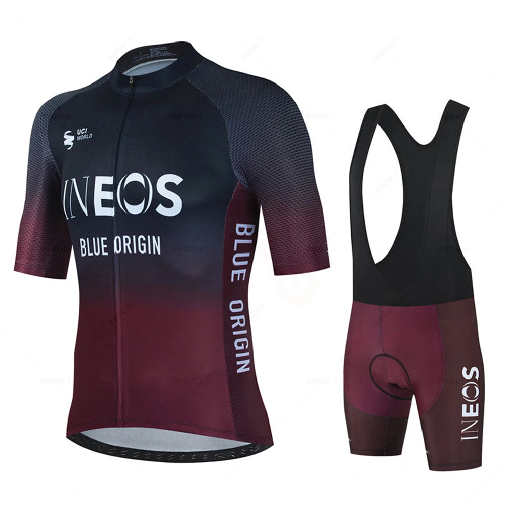 

Ineos Team Short-Sleeved Cycling Suit, Breathable, MTB, Mountain Bike, Race Uniform, Shorts, Summer, 2023