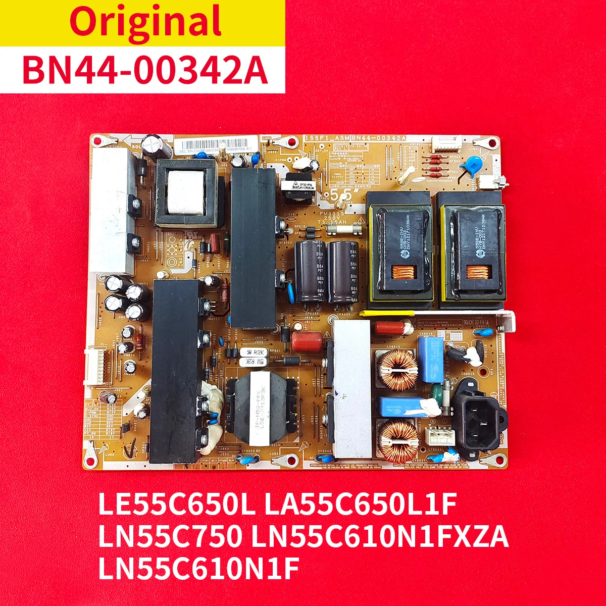 Оригинальная Рабочая лампа для LE55C650L LA55C650L1F LN55C750 LN55C610N1FXZ BN44-00342A BN44-00342B I55F1_ASM Power Board for LE55C650L LA55C650L1F LN55C750 LN55C610N1FXZ