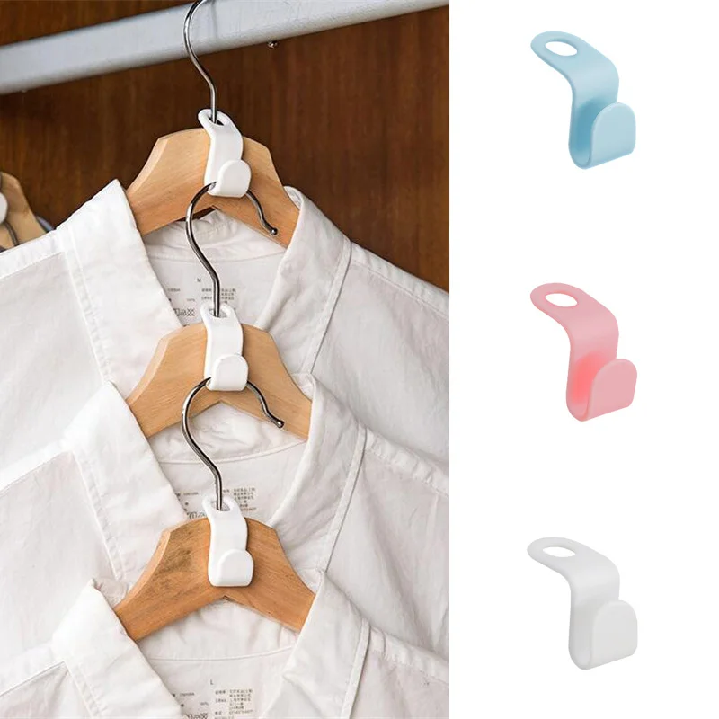 

30/20/10 PCS Mini Clothes Hanger Connector Hooks Pendant Storage Plastic Cascade Organizer Rack Space Saving for Closet Wardrobe