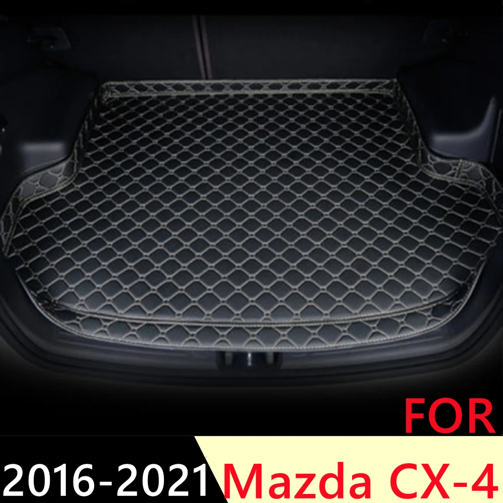 

Автомобильный коврик для багажника для Mazda CX4 CX-4 2016 17-2021, высокая боковая Водонепроницаемая Задняя накладка для груза, коврик, автомобильные ...