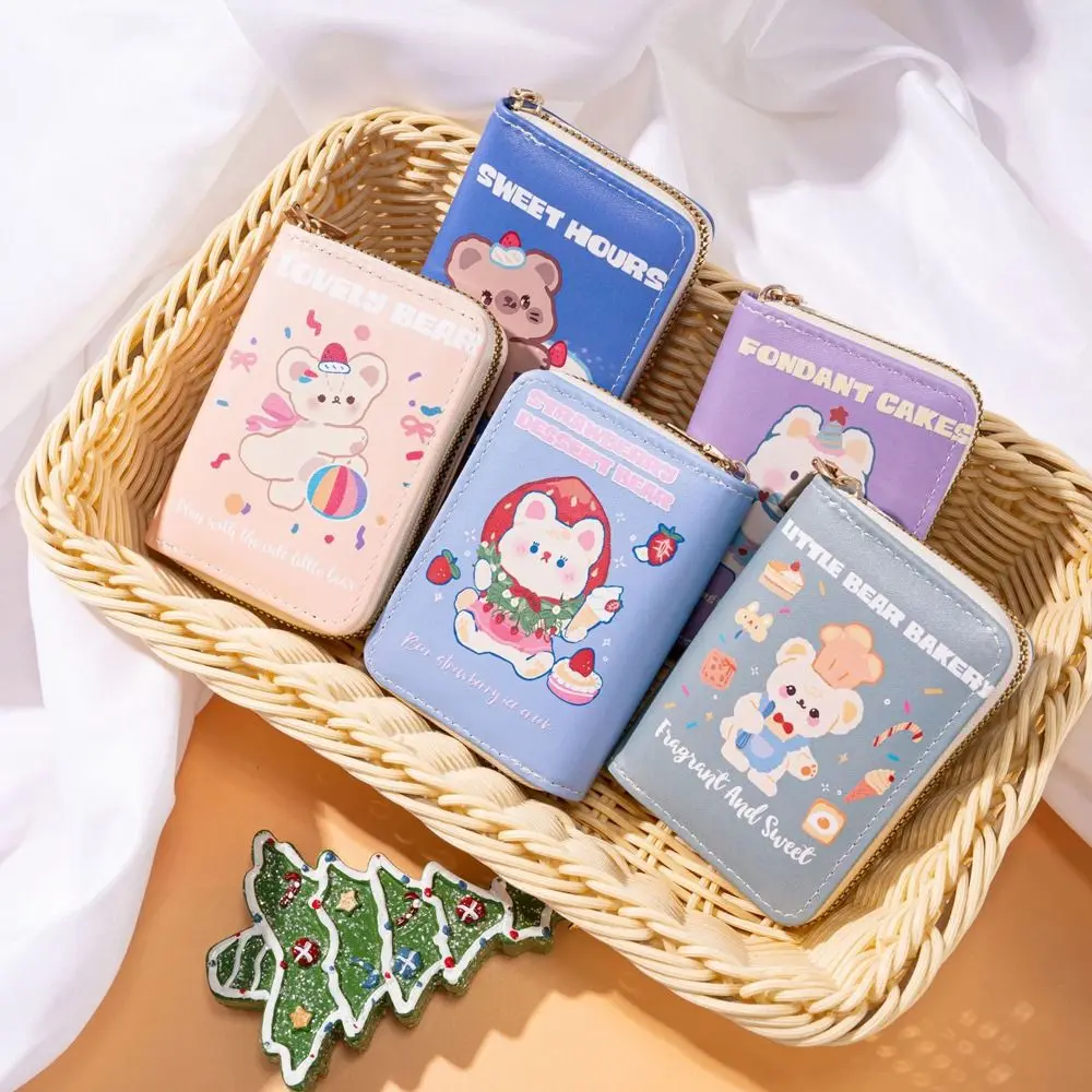 

Letter Bear Zipper Wallets Korean Style Money Bag Coin Purses Cartoon Card Holder Wallet Purse Women's Wallets Women