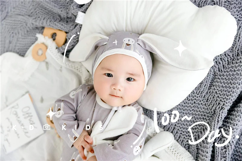 Newborn Baby Photography Props Bunny Hat Nordic Home Kinitting Blanket Theme Set Fotografia Photoshoot Studio Shoot Photo Props enlarge