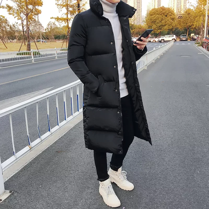Long Down Jackets For Men Casual Winter Coats High Quality Fashion Pike Jackets Men Thicker Windbreaker Jackets And Coats