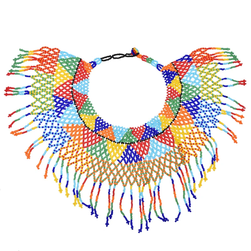 

Bohemian Beads Shoulder Chains Women Handmade Ethnic Turkish Statement Chokers Necklaces Gypsy Charms Body Jewelry Chains Female