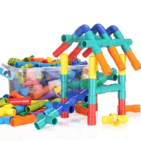 pipe building blocks childrens puzzle assembling and inserting toys for men and women 3 9 years old water pipe building blocks
