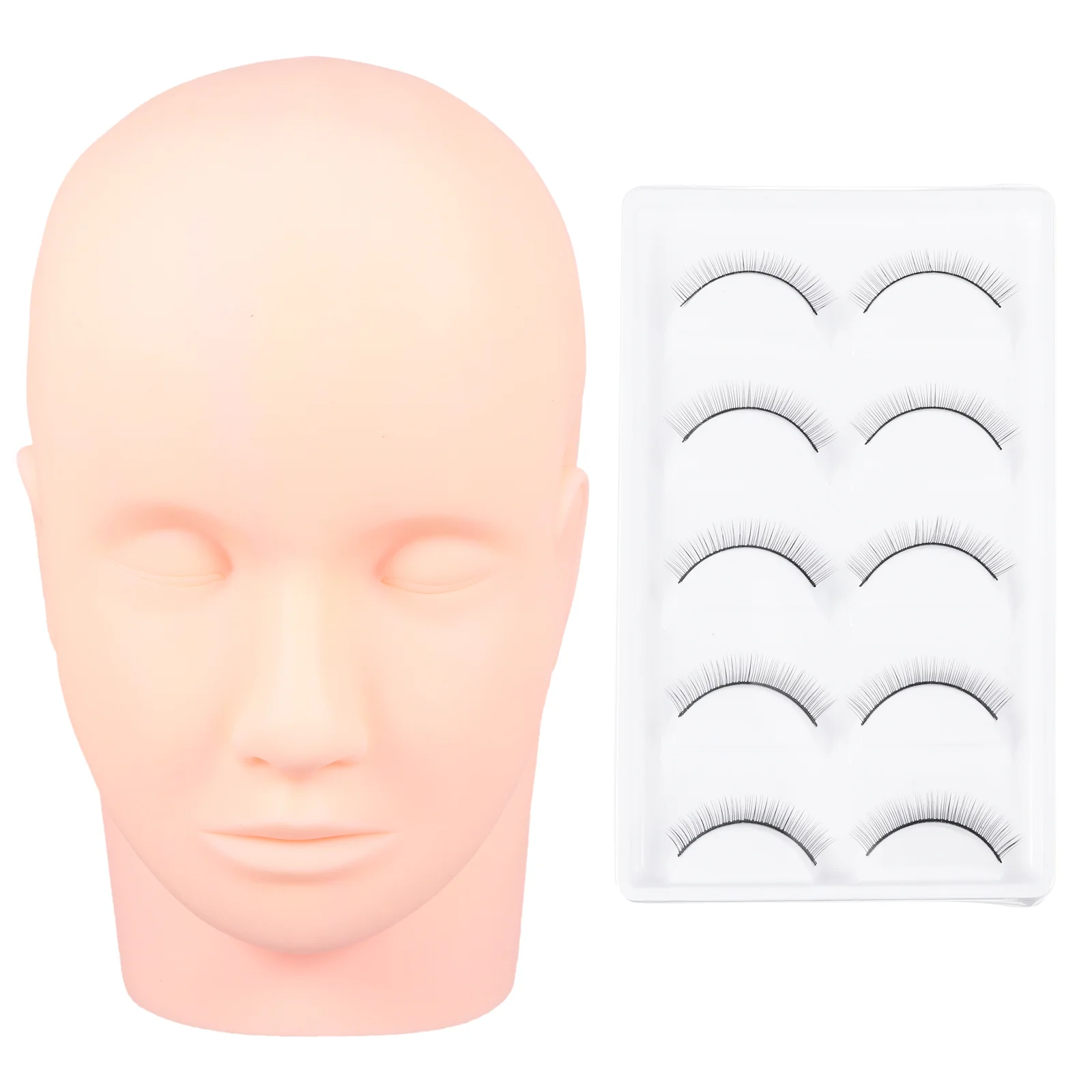 

Eyelash Practice Extension Makeup Lash Head Kit Extensions Training Lashes Board Mannequin Supplies Model Face Practicing