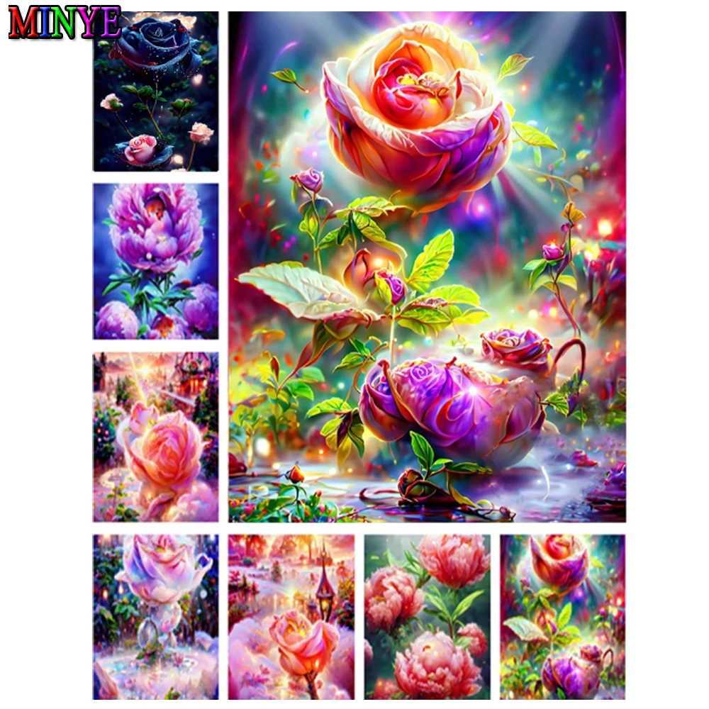 

Полная квадратная Алмазная вышивка «сделай сам», новая коллекция 2023 цветов, роза, Алмазная мозаика, живопись, семейный Декор