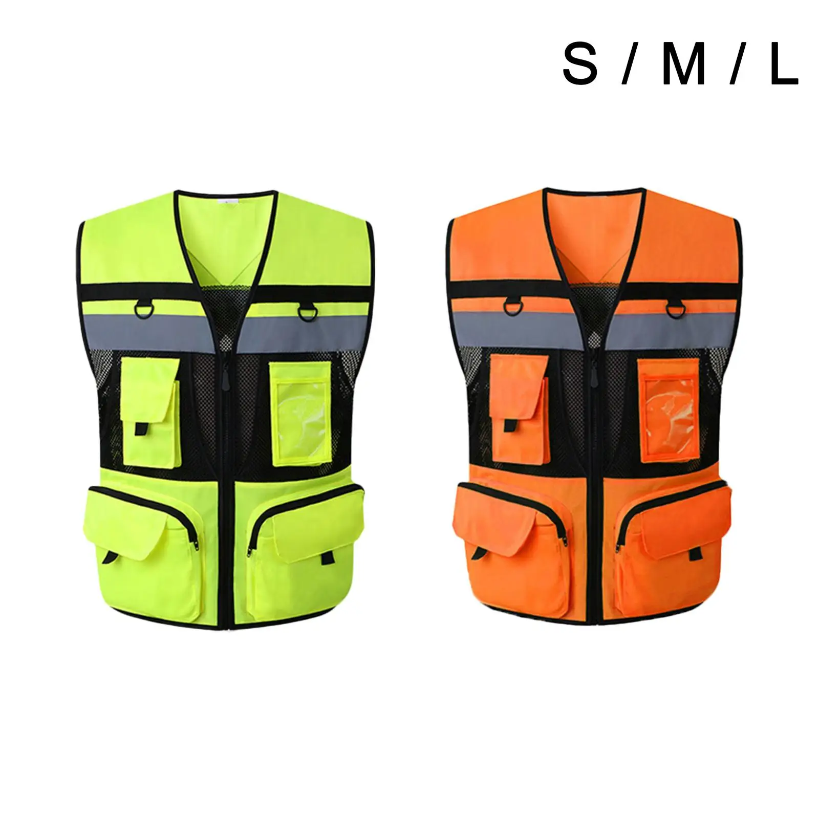 

Reflective Vest with Pockets Comfortable for Hiking Parking Attendants