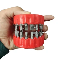 drill bit holder teeth model design denture holder for drill fits 14 inch hex bit and drive bit adapter 2022 upgraded