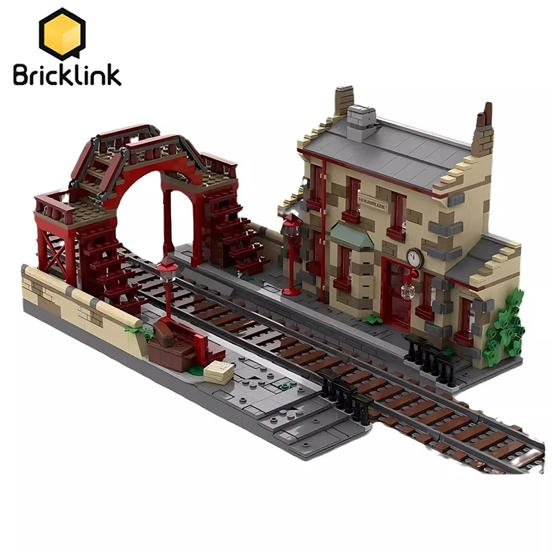 Фото Конструктор «магический киногород» Bricklink 76423, железнодорожная станция, философский камень, архитектура, наборы строительных блоков, детские игрушки, подарок №1