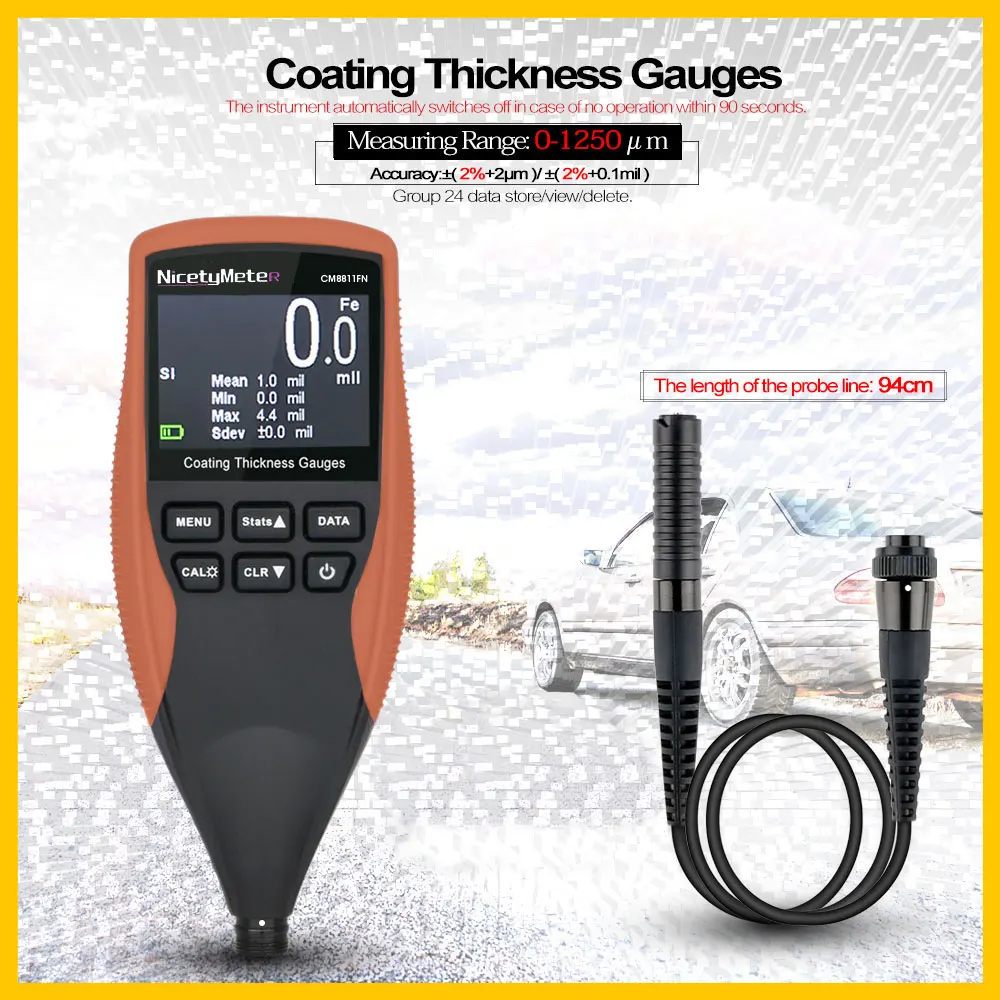 

NICETY Digital Thickness Gauge Width Measuring Instruments Paint Film Coating Tester Thickness Gauges