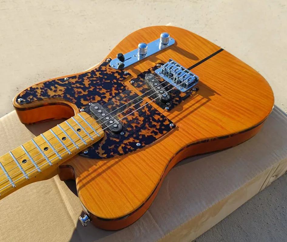 В наличии Prince HS Anderson &amp Hohner Madcat Mad Cat Tele Amber Yellow Flame Maple Top Электрогитара с