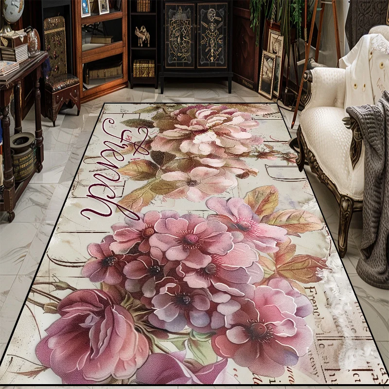 

Фланелевый декоративный ковёр 3D цветочный