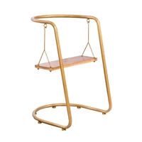 nordic golden metal wooden girls coffee chair living room furniture swing single leisure chairs for cafe restaurant