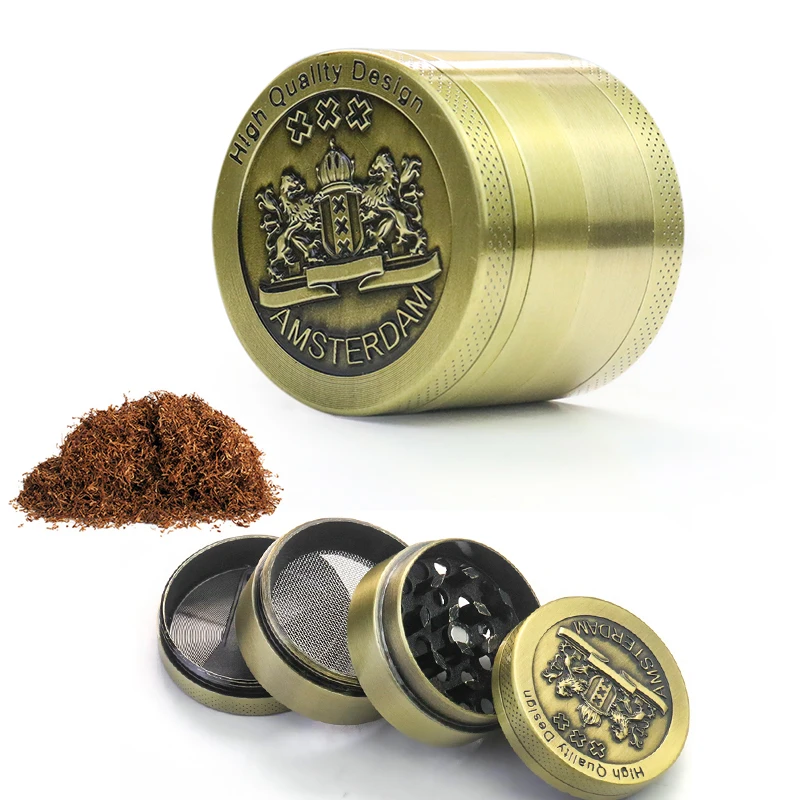 

4-layer Hand Metal Herb Grinder Tobacco Crusher Manual Aluminum Herbal Herb Mill Spice Crusher Smoking Accessories