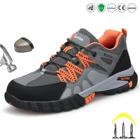 men safety shoes work boots steel toe indestructible working sneakers protection male footwear breathable hiking industrial boot