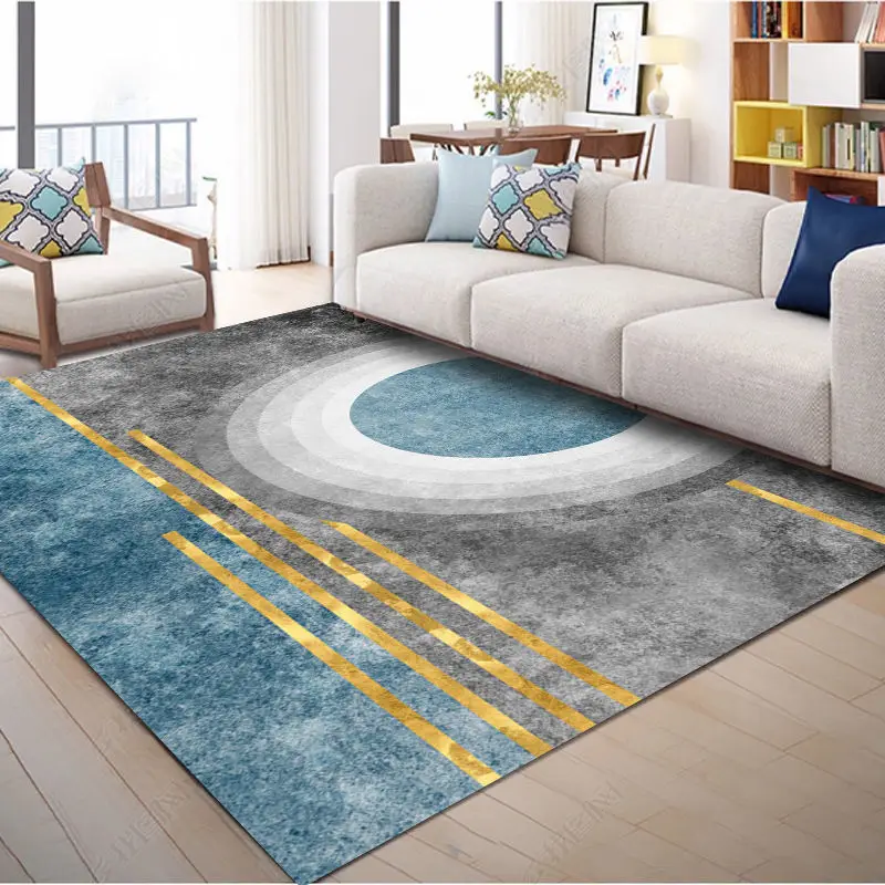

Nordic Light Luxury Carpet Living Room Bedroom Simple Large Area Home Floor Mat Bedside Sofa Coffee Table Blanket Blue Decor Rug