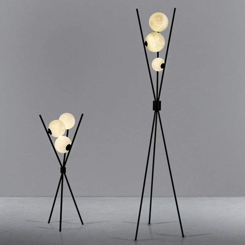 Tripod Floor Lamps For Living Room Bedroom Loft Study Decor Light Nordic Table Standing Lamp