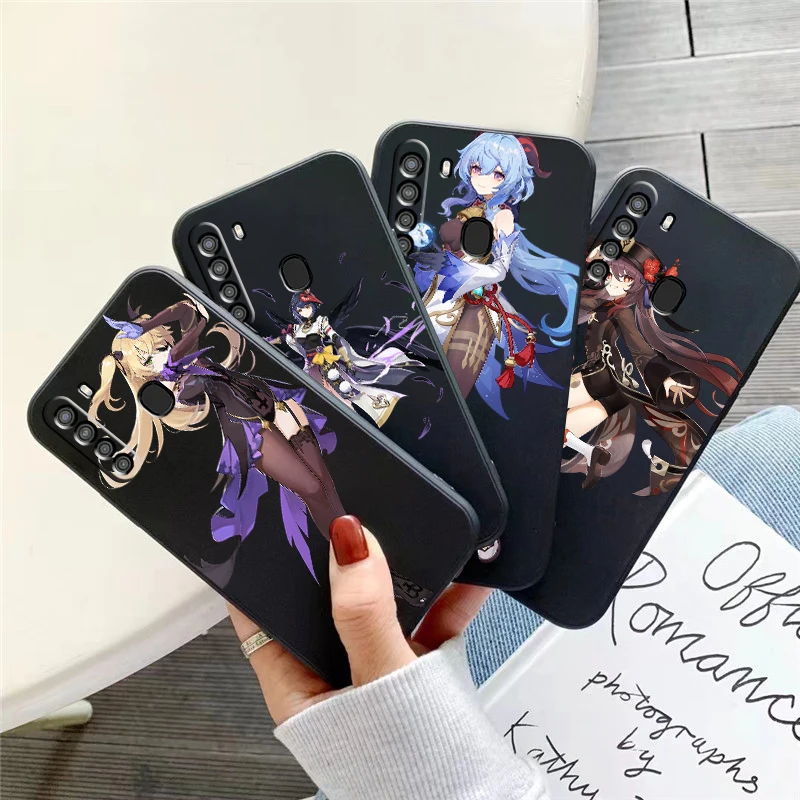 

Genshin Impact Project Game Phone Case For Samsung Galaxy A32 4G 5G A51 4G 5G A71 4G 5G A72 4G 5G Black Soft Liquid Silicon