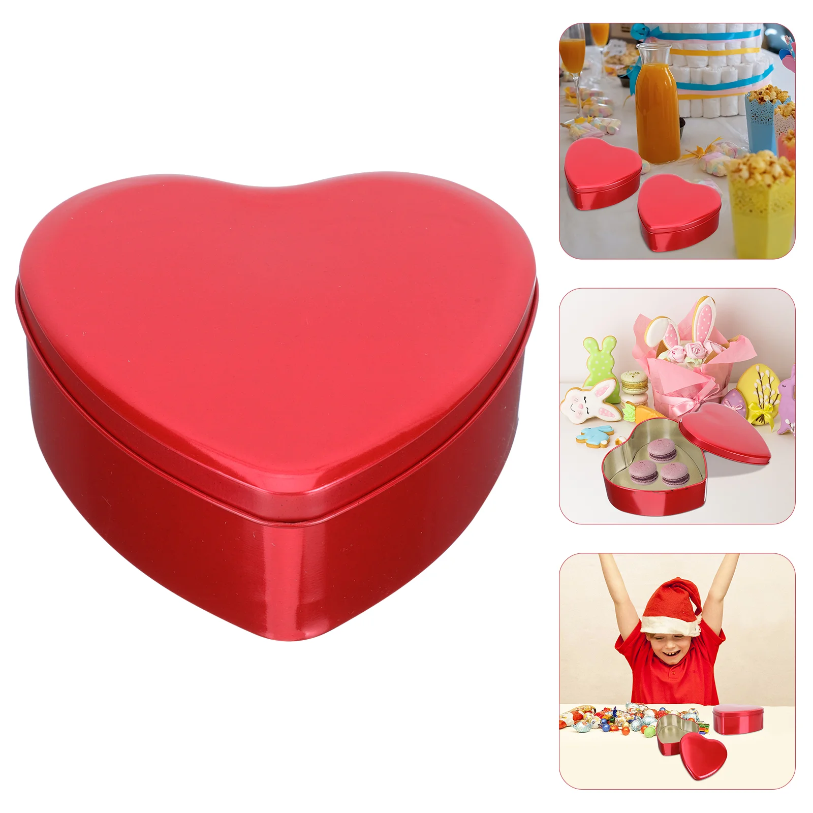 

Box Tins Heart Candy Tin Gift Metal Wedding Valentine Cookiechristmas Boxes Tinplate Storage Lidempty Jar Decorative Shape Can