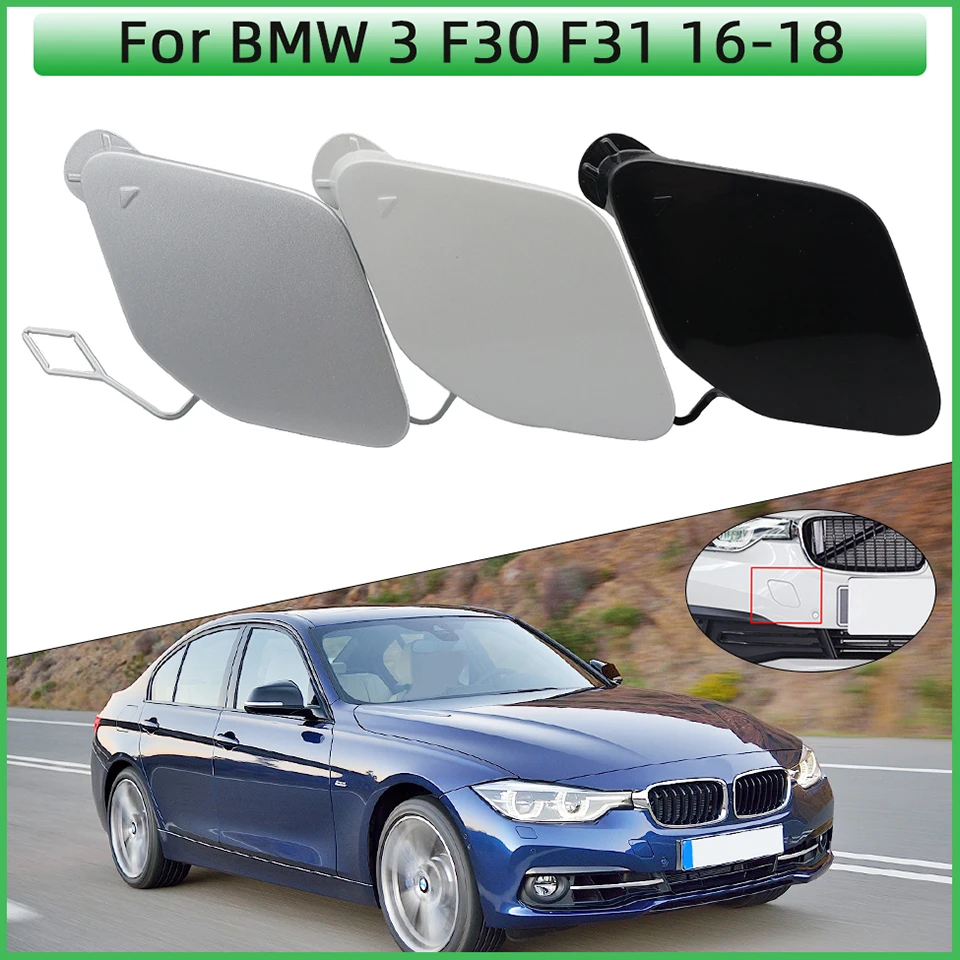 

Front Bumper Towing Hook Eye Cover Cap For BMW F30 F31 LCI 320 325 328 330 330 2016 2017 2018 Painted Hauling Lid Trim Garnish