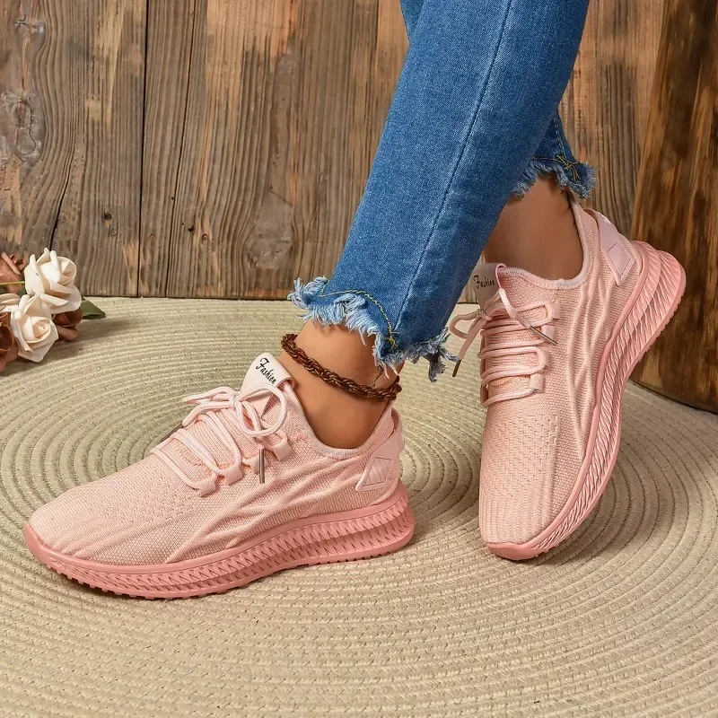 Новинка 2024 модная женская повседневная обувь дышащая сетчатая прогулочная на