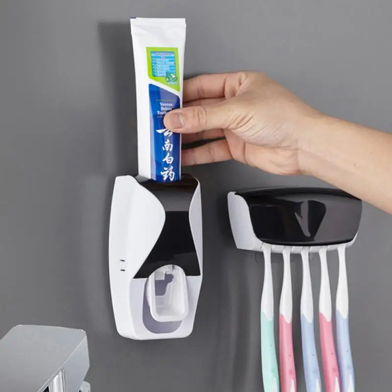 

Holder For Toothbrush New Automatic Auto Toothpaste Dispenser Bathroom Accessories Mounted Toothpaste Squeezer For Bathroom Baño