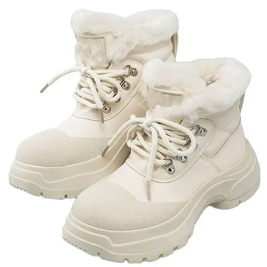 

Женские ботильоны 2022 новые мотоциклетные сапоги шерстяные зимние сапоги на устойчивом каблуке с квадратным носком в британском стиле женс...