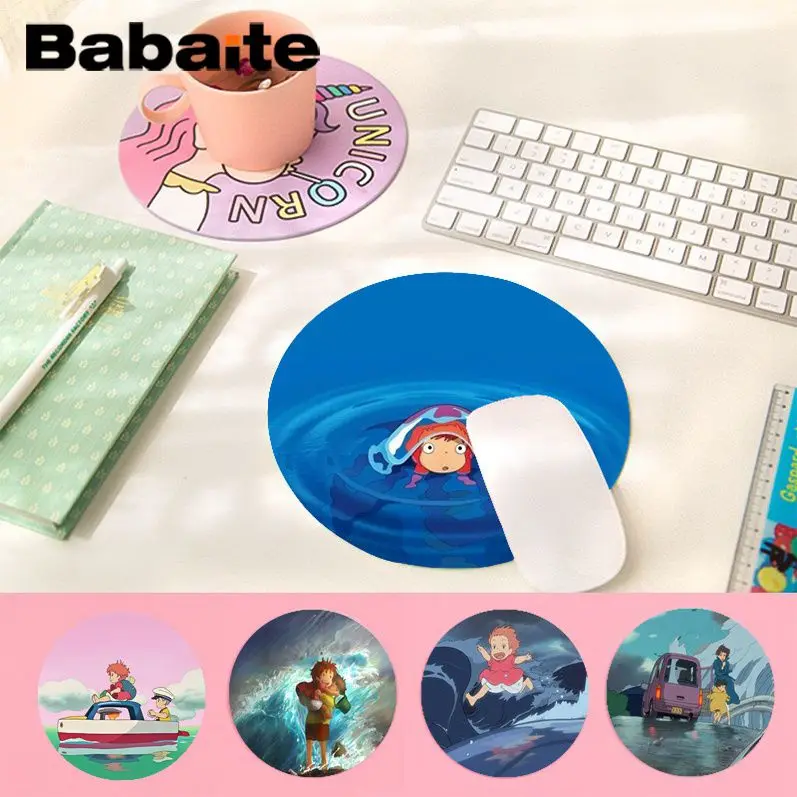 Подарочный коврик Babaite для мальчиков резиновый мыши Ponyo на скале компьютерных игр