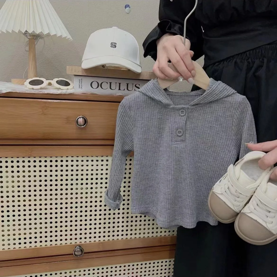 Детские комплекты Новые Корейские осенние Топы с длинным рукавом для девочек