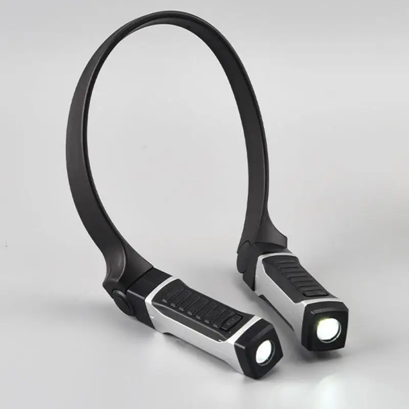 

Подвесная Шейная лампа 120 г, вращающаяся на 135 °, Съемная батарея, 2 секции, светодиодное портативное наружное оборудование, регулируемая яркость