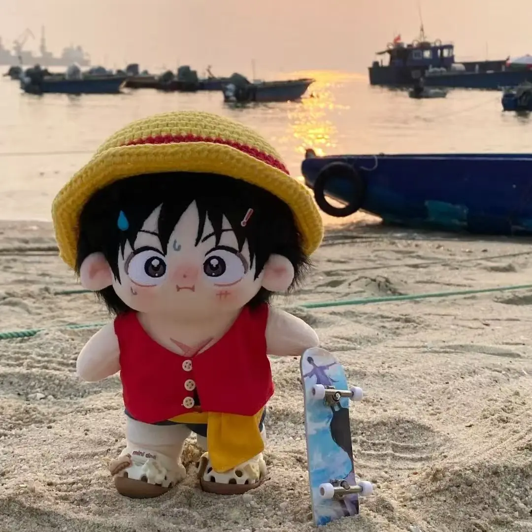 20 см аниме ONE PIECE Monkey D Luffy Kawaii косплей фигурки одеваются хлопковые куклы игрушки