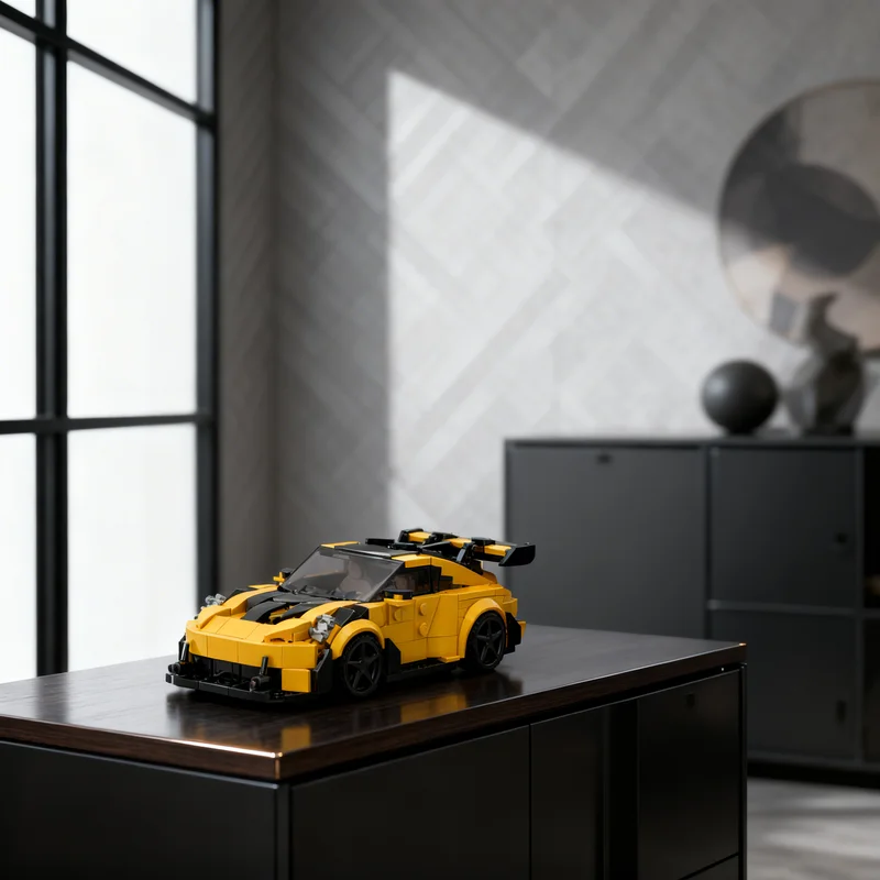 Фото 122 шт. MOC City Champions Porsche GT3 RS Manthey, набор строительных блоков, модель, рождественский подарок, игрушка, архитектурный конструктор, образовательный набор для творчества своими руками. №1