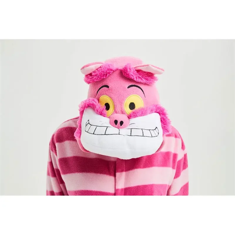 Забавный Пижамный комбинезон унисекс с изображением Чеширского кота кигуруми