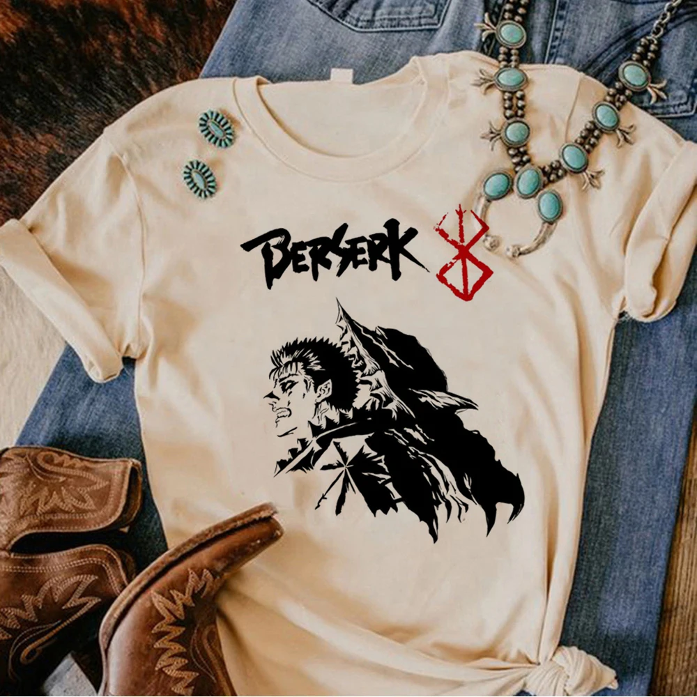 

Женский топ Berserk Swordsman Gatsu Y2K, Графический Топ harajuku, уличная одежда для девушек, забавная одежда