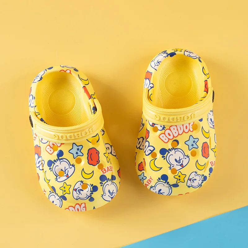 

Детские Нескользящие шлепанцы для мальчиков и девочек, ПВХ, летняя пляжная обувь, сандалии для ванны и плавания, дышащие, с перфорацией, 2 в 1