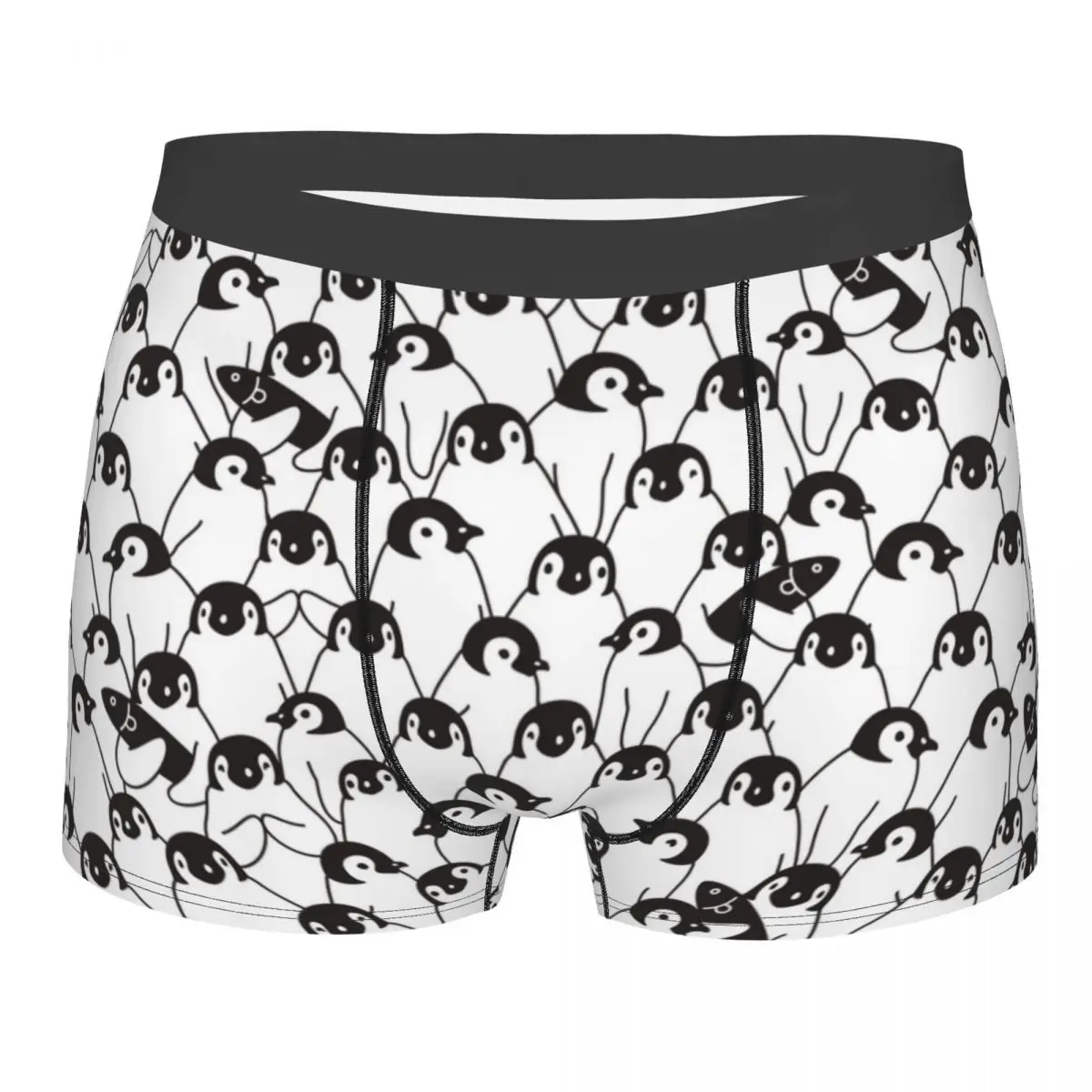 

Mens Boxer Sexy Underwear Soft Long boxershorts Cute Penguin Pattern Underpants Male Panties