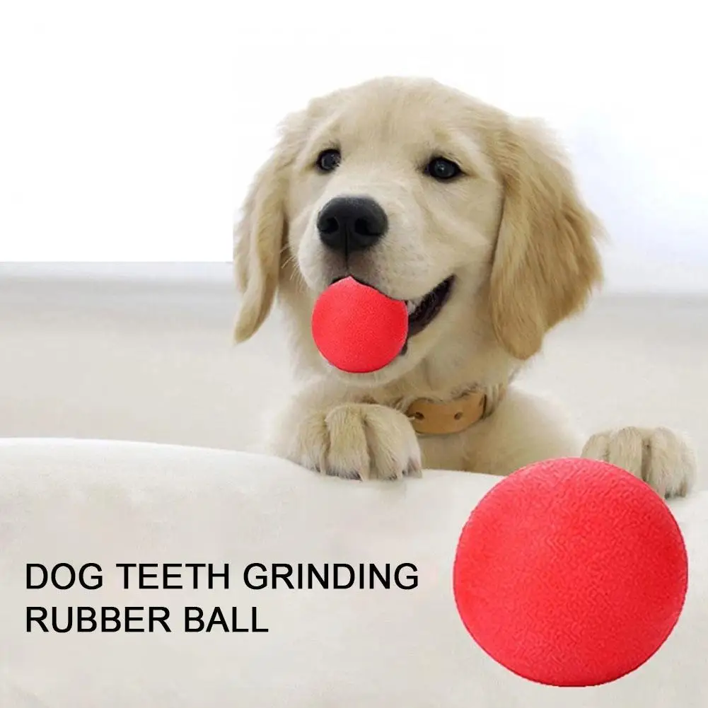 

Dog Rubber Ball Solid Bite Resistant Elastic Ball Toy Pet Large Tooth Grinding Toy Training Interactive Game Ball With Rope