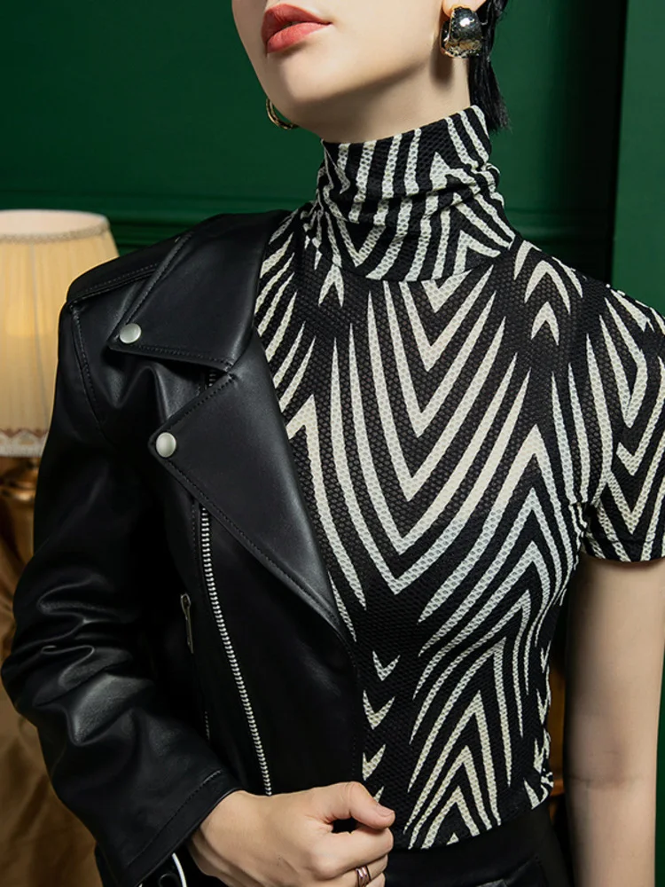 Женский танцевальный костюм с кружевной линией футболка в современную