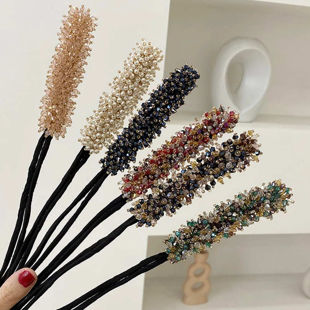 

Magic Hair Ring Hair Curler Woman Rhinestone Flower Hair Bun Maker DIY Hairstyle Tool Ladies Hair Accessories Bridal Hairband