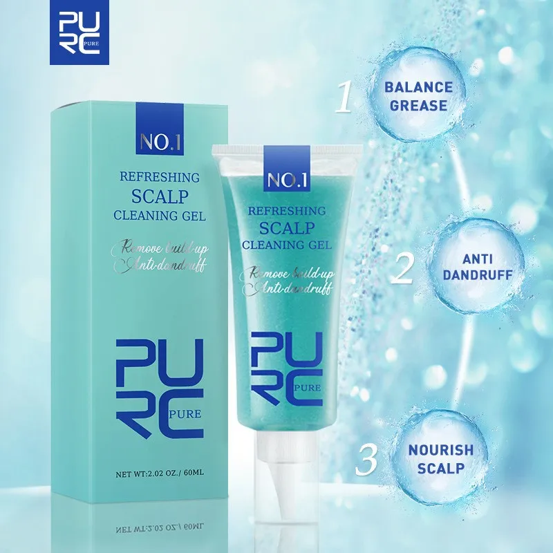 

PURC Hair Treatments Anti-Dandruff Exfoliating Shampoo and Conditioner Straightening Hair Care Products for Women Men 60ml