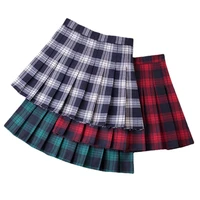 summer women plaid skirts high waist chic female pleated skirt fashion harajuku lady mini skirt casual cute woman short skirts