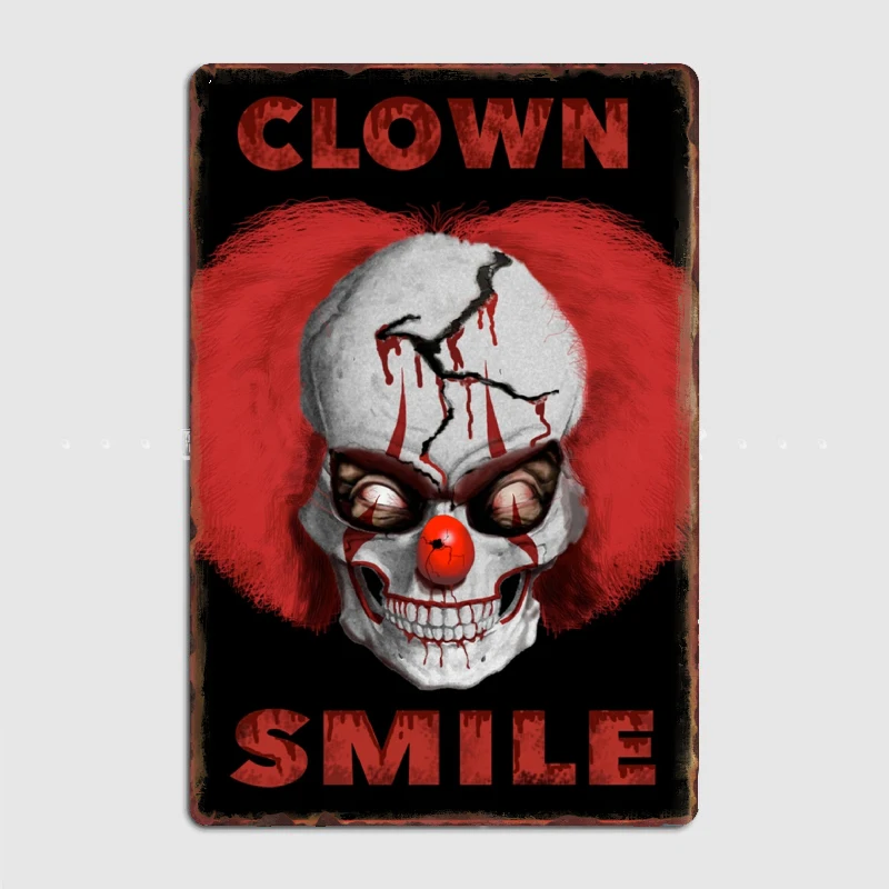 

Clown Smile Metal Tin Sign Truck Indoor and Outdoor Home Bar Coffee Kitchen Wall Decoration