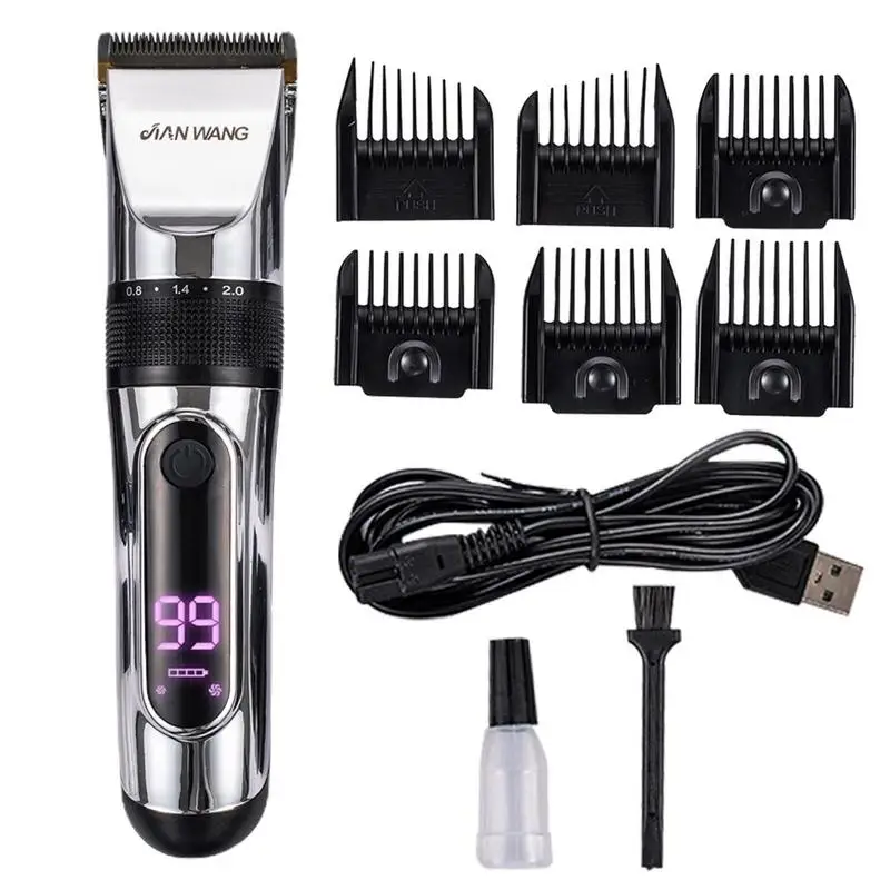

Haircut Clipper For Men USB Hair Trimming Cutting Razor With Low Vibration Men's Grooming Trimmer With Detachable Blades