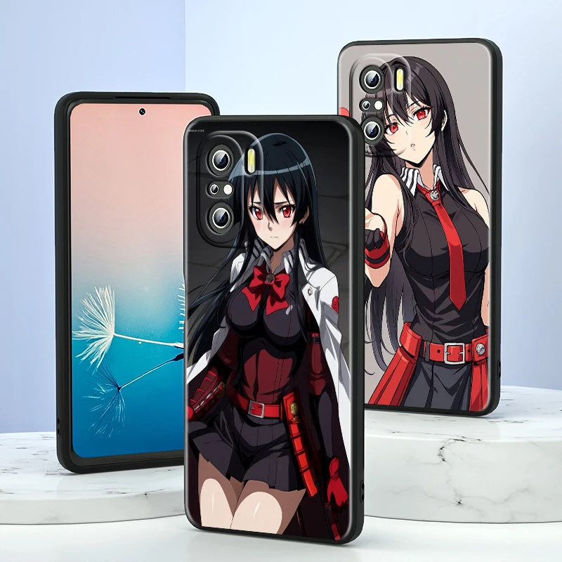 Аниме Akame Ga Kill для Xiaomi Redmi Note 13 12 11E 11S 11 11T 10 10S 9 9S Pro Plus 4G 5G Черный чехол телефона