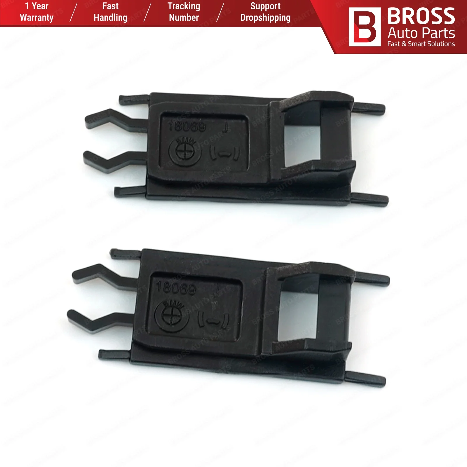 Bross автозапчасти BSR10 2 шт. направляющая для люка ползунка ремонт пластиковые зажимы 54137134516 81169652602 для BMW 3 5 X5 E36 E39 E53 E46 - изображение