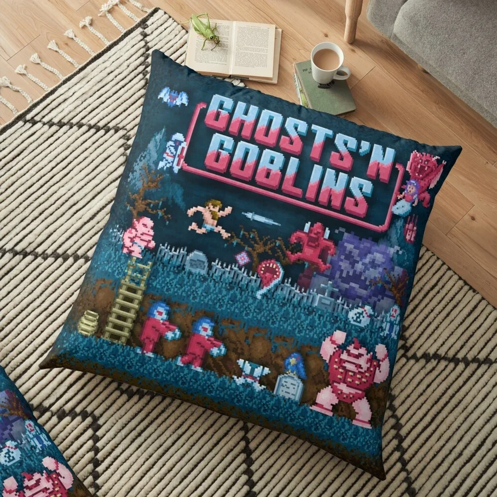 Декоративная подушка в виде призраков Goblins декоративная для дивана наволочка