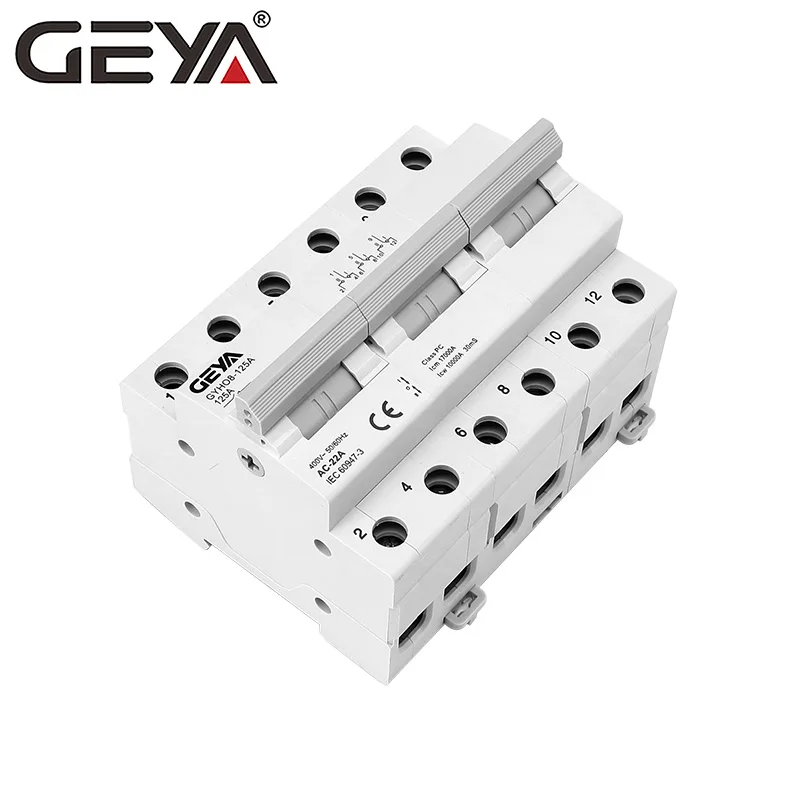 Двойной ручной переключатель GEYA GYHO8 3P 40A 63A 100A 125A блокировка автоматический