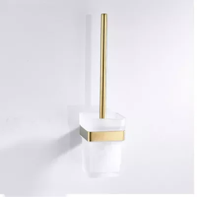 

Modern Toilet brush holder Stainless Steel SUS 304 Mounting Seat Square Style Glass Cups Bathroom Hardware Fitting DG8309K